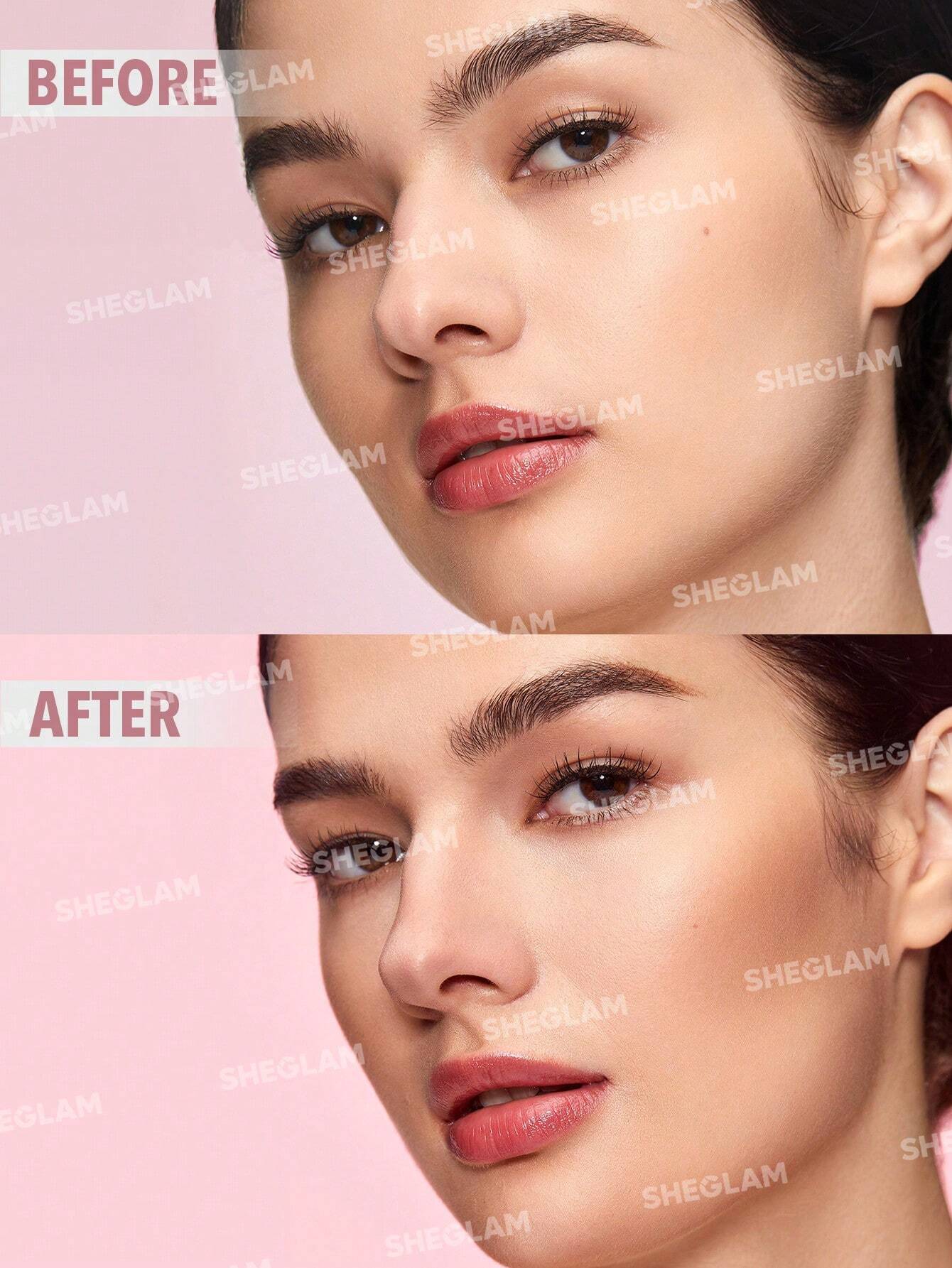 SHEGLAM Fine Line 2-In-1 Nose Contour & Highlight Pen-Umber 2-Color Contour Stick Non-Greasy Long Lasting Natural Highlighter Dual-Use Multi-Use Sculpt Smoothes Fine Lines Creamy