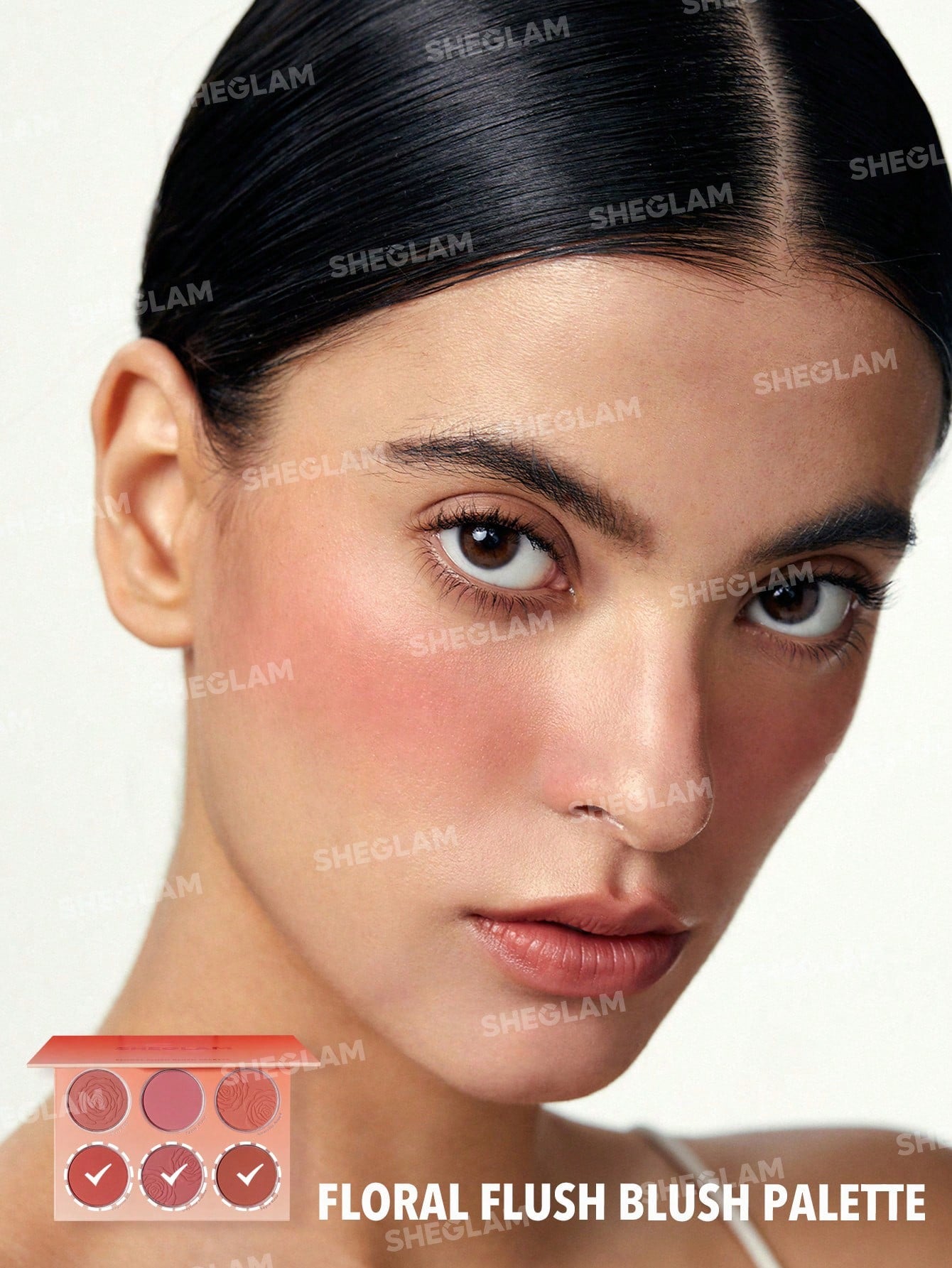  | SHEIN SHEGLAM Floral Flush Blush Palette | Brush | SheGlam | OneHub