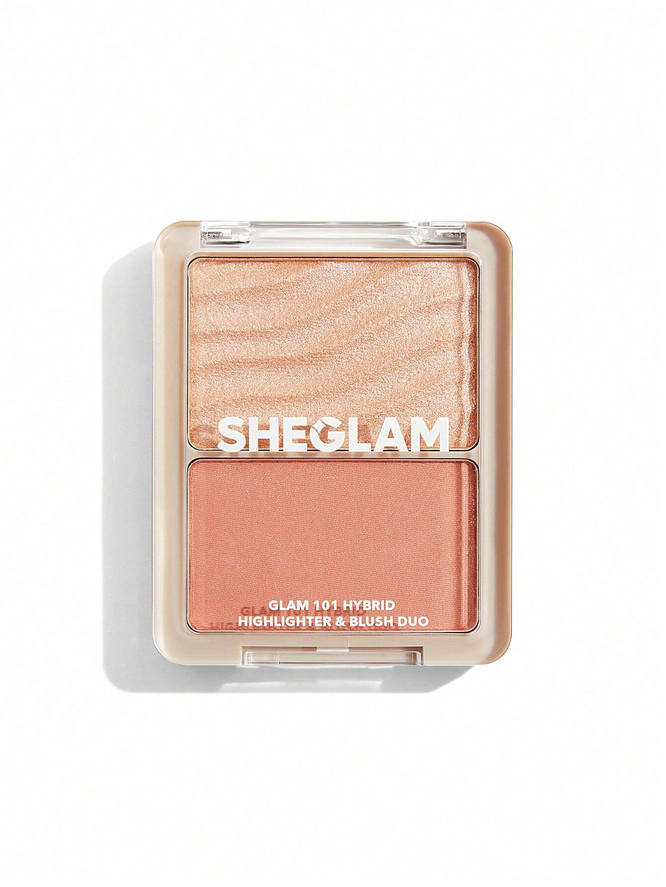  | SHEGLAM Glam 101 Hybrid Highlighter & Blush Duo-St. Tropez  Blush Highlighter Powder Palette Non-Fading Multi-Use Non-Greasy Shimmer Lightweight Smooth Blusher Black Friday Winter Pink Brown Rosa Blush | Makeup | SheGlam | OneHub