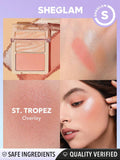  | SHEGLAM Glam 101 Hybrid Highlighter & Blush Duo-St. Tropez  Blush Highlighter Powder Palette Non-Fading Multi-Use Non-Greasy Shimmer Lightweight Smooth Blusher Black Friday Winter Pink Brown Rosa Blush | Makeup | SheGlam | OneHub