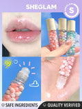 SHEGLAM Good Times Roll Ball Lip Oil-Have A Ball  Clear Plumping Lip Care High Shine Finish Non Sticky Sleep Mask Moisturizing  Roller Ball Applicator Li Makeup