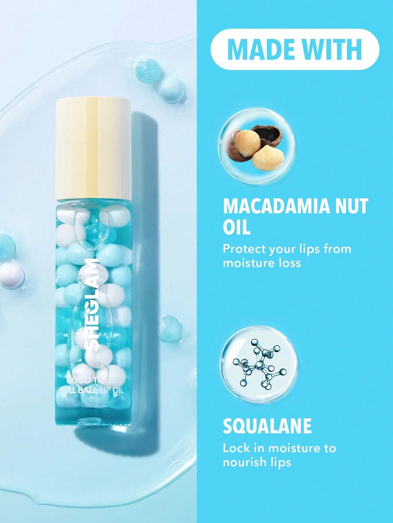  | SHEGLAM Good Times Roll Ball Lip Oil-In Full Swing  Clear Plumping Lip Care High Shine Finish Non Sticky Sleep Mask Moisturizing  Roller Ball Applicator Li Makeup | Brush | SheGlam | OneHub