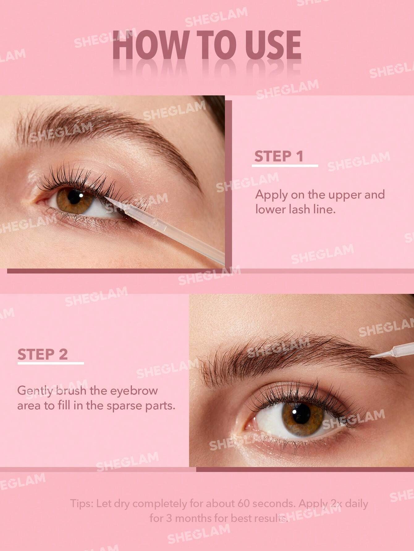  | SHEGLAM Gro-Pro Nourishing Lash Serum Clear Brow Serum Easy-To-Apply Strengthen Sparse And Fragile Lash Eyebrow And Lash Treatment | Makeup | SheGlam | OneHub