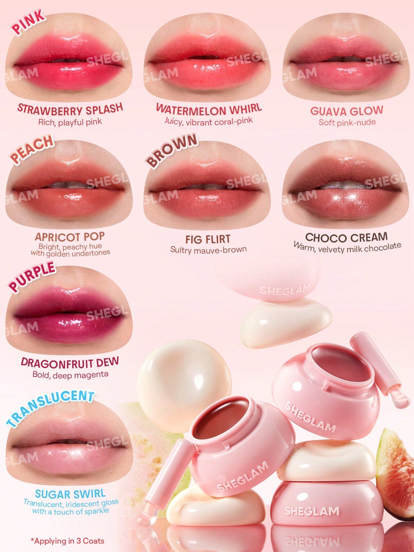  | SHEGLAM Hydra Jelly Pocket Lip Jam-Strawberry Splash | Makeup | SheGlam | OneHub