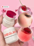 SHEGLAM Jelly-Licious Hydrating Lip & Blush Tint-Coucou 4 Colors Watery Blush Stick Long Lasting Pigment Dual-Use Natural Pigment Jelly Texture Face Makeup