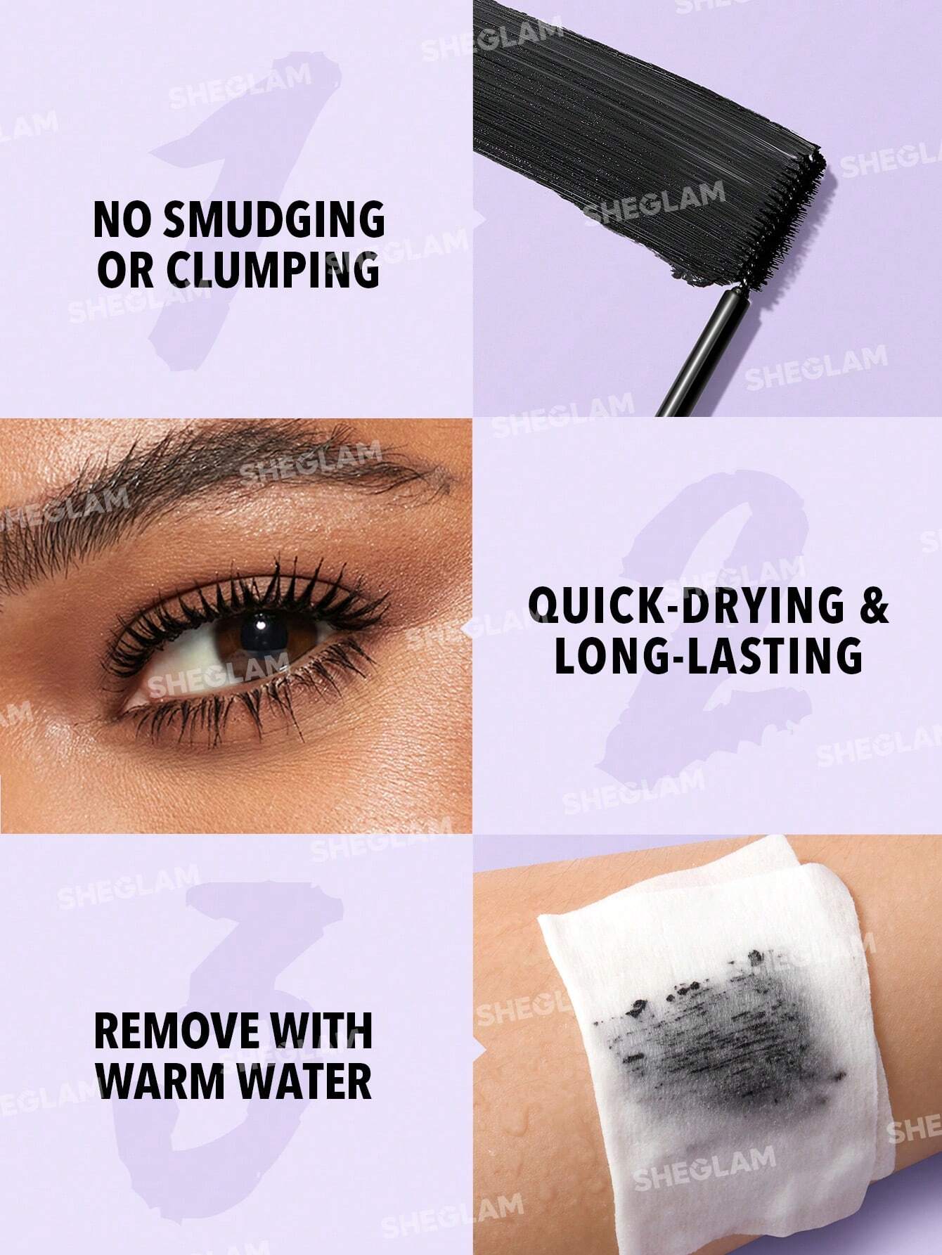  | SHEGLAM Lash Besties 2-In-1 Mascara Volumizing Double Head Brush Easy To Remove No Smudge Long-Lasting Define Thick Lengthening Volume Big Eyes Mascara | Makeup | SheGlam | OneHub