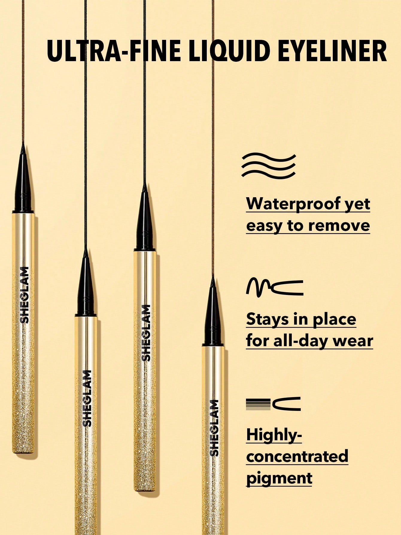  | SHEIN SHEGLAM Line & Define Waterproof Liquid Eyeliner | Brush | SheGlam | OneHub