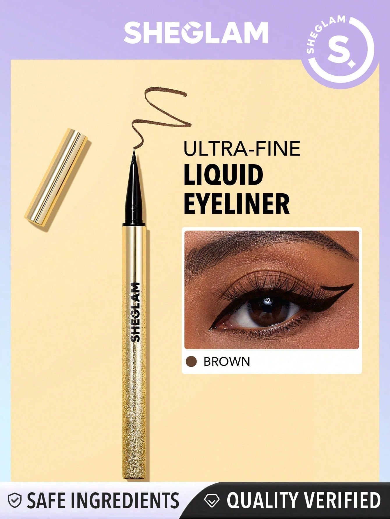  | SHEIN SHEGLAM Line & Define Waterproof Liquid Eyeliner | Brush | SheGlam | OneHub