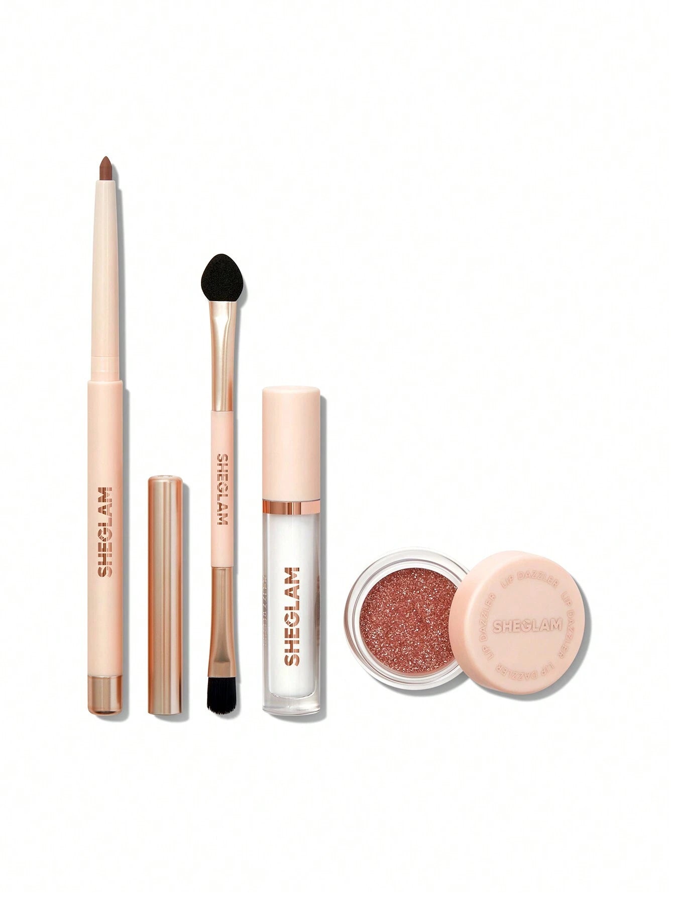  | SHEGLAM Lip Dazzler Glitter Kit-Center Stage Long-Lasting Glitter Lip Gloss Sexy Super Stay Non-Sticky Shiny Liquid Kit Liquid Lipstick Pink Y2K Rosa Liquid Lipstick | Makeup | SheGlam | OneHub
