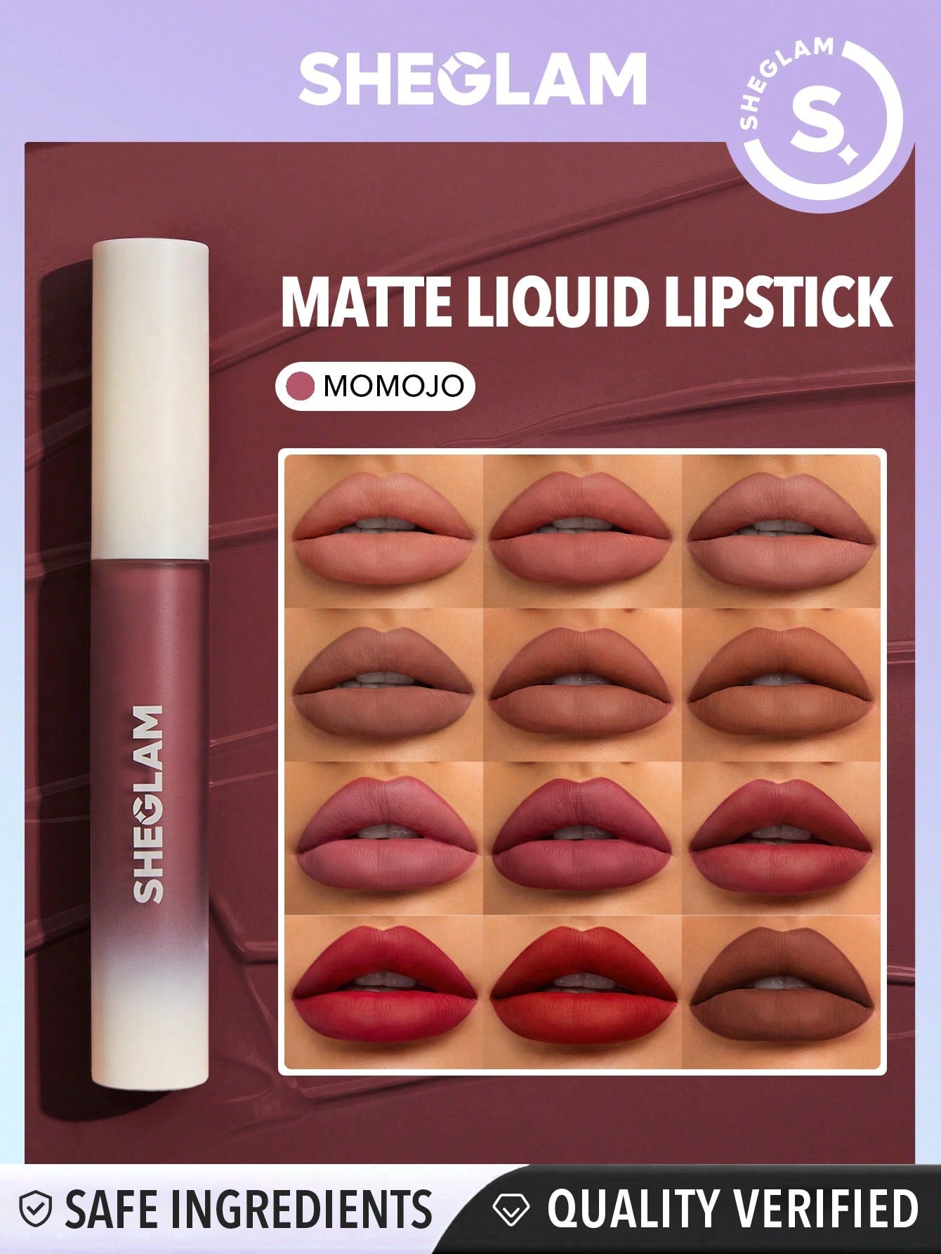  | SHEIN SHEGLAM Matte Allure Liquid Lipstick | Brush | SheGlam | OneHub