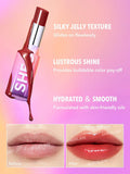 SHEGLAM Mirror Kiss High-Shine Lipstick-Own Your Shine 12 Colors High Gloss Shine Glitter Lipstick Moisturizing Reduce Lip Fine Lines Lip Balm Lip