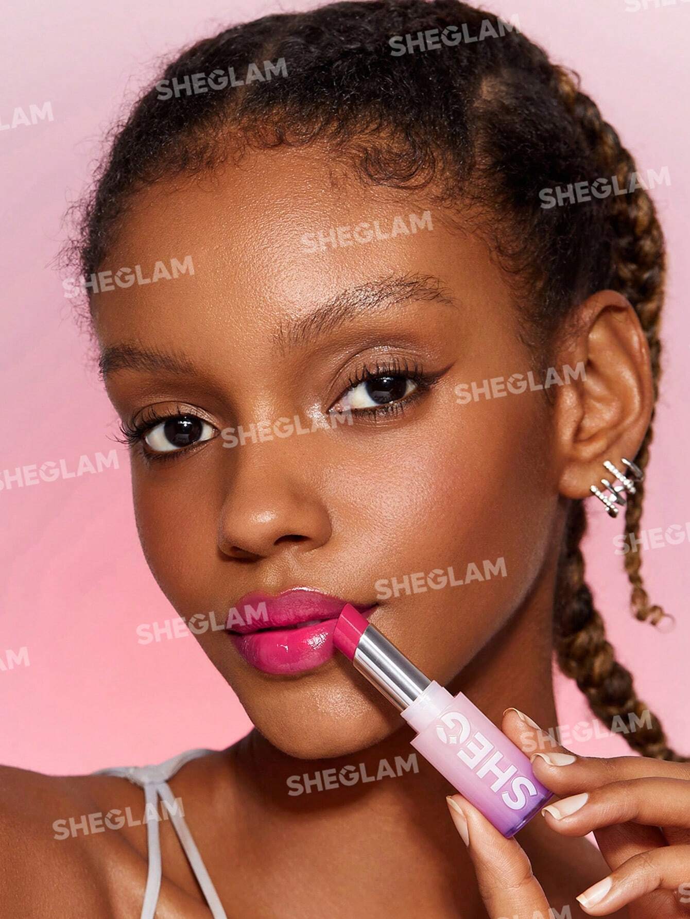  | SHEGLAM Mirror Kiss High-Shine Lipstick-Periodt 12 Colors High Gloss Shine Glitter Lipstick Moisturizing Reduce Lip Fine Lines Lip Balm Lip Makeup | Makeup | SheGlam | OneHub