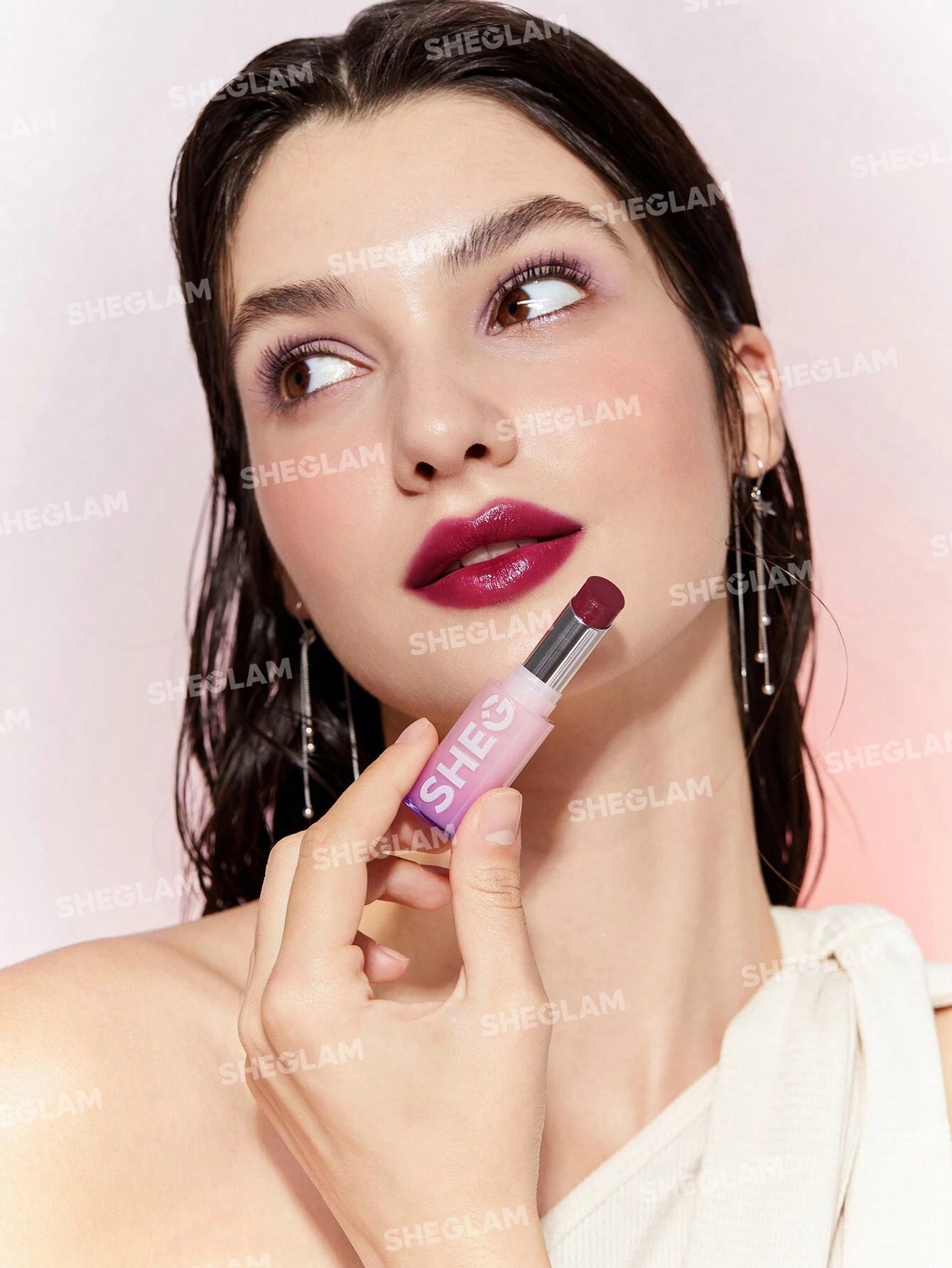 SHEGLAM Mirror Kiss High-Shine Lipstick-That'S Fierce 12 Colors High Gloss Shine Glitter Lipstick