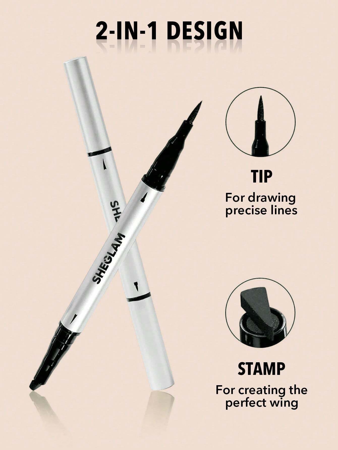  | SHEGLAM Wing It Waterproof Liner Duo-Brown Highly Pigmented Matte Eyeliner Pencil Quick Drying Ultra-Fine Waterproof And Sweatproof 3 Colors Beginner Blendable Smooth Eye Make Up Henna | Brush | SheGlam | OneHub