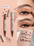  | SHEGLAM Wing It Waterproof Liner Duo-Brown Highly Pigmented Matte Eyeliner Pencil Quick Drying Ultra-Fine Waterproof And Sweatproof 3 Colors Beginner Blendable Smooth Eye Make Up Henna | Brush | SheGlam | OneHub