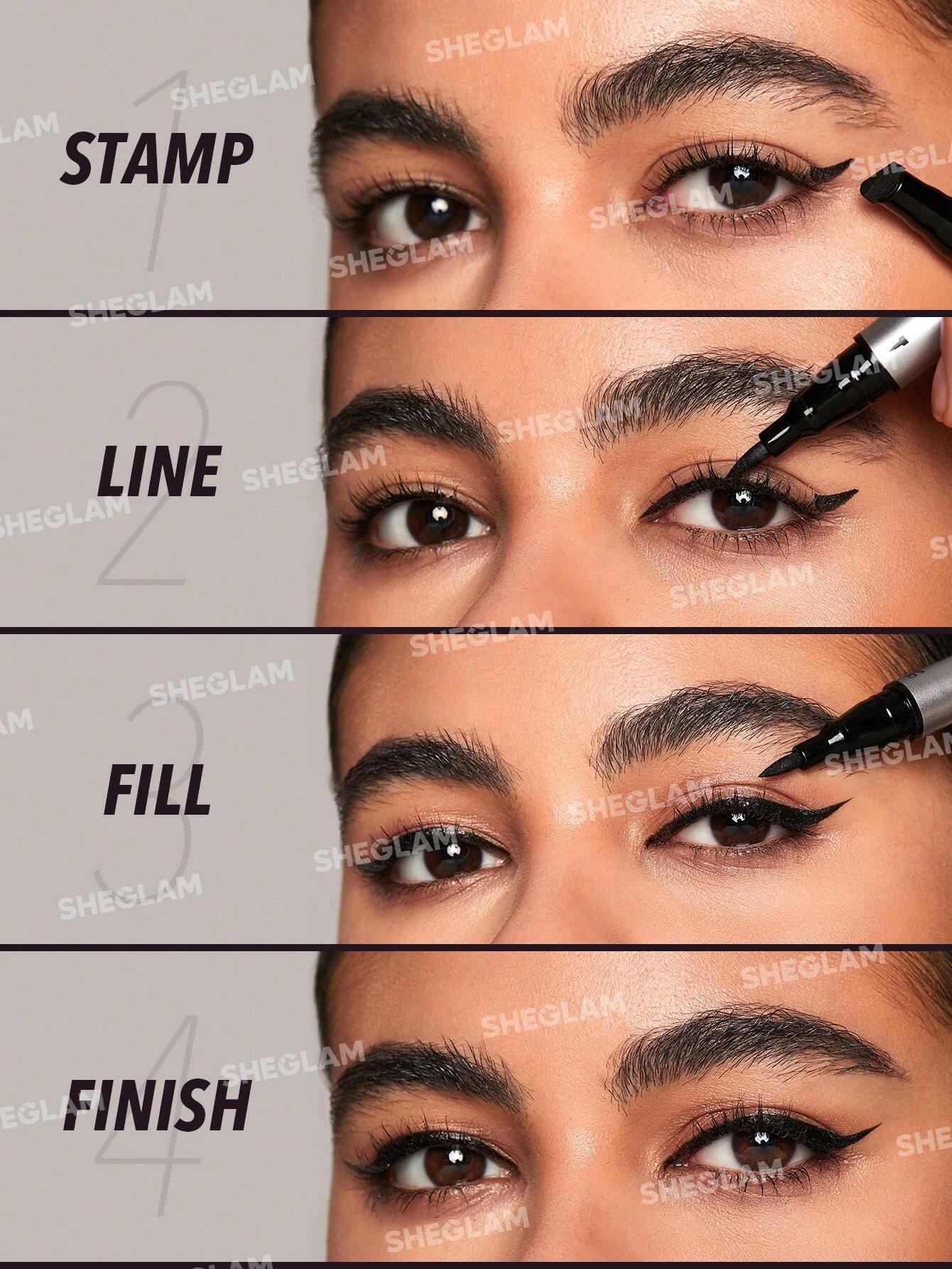  | SHEGLAM Wing It Waterproof Liner Duo-Brown Highly Pigmented Matte Eyeliner Pencil Quick Drying Ultra-Fine Waterproof And Sweatproof 3 Colors Beginner Blendable Smooth Eye Make Up Henna | Brush | SheGlam | OneHub