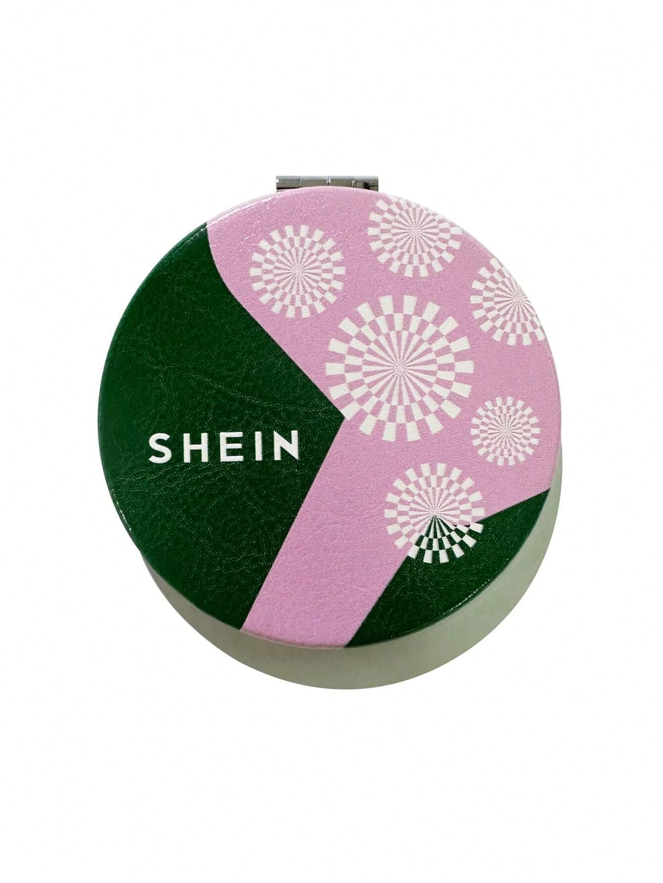 SHEIN 1pc Contrast Color Print Round Mirror