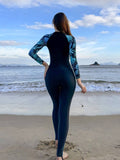  | SHEIN 1pc Women's Tropical Plant Printed Long Sleeve Zip Half Placket Rash Guard Jumpsuit For Sun Protection | Jumpsuit | Shein | OneHub