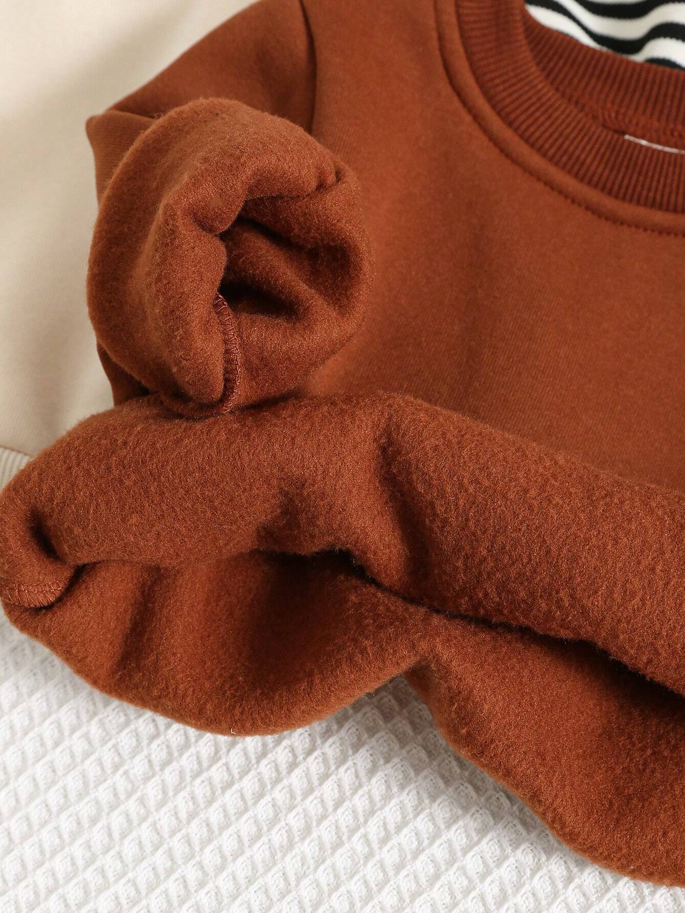  | SHEIN 3pcs/Set Baby Boys/Girls Cartoon, Striped, Solid Color Hoodies Set, Suitable For Autumn & Winter Outings | Dress | Shein | OneHub