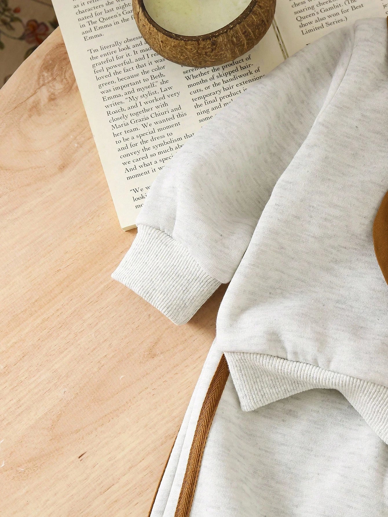 SHEIN 3pcs Baby Boy Toddler Newborn 0-3 Years Old Autumn/Winter Cute Teddy Bear Crossbody Bag + Long Sleeve Fleece Sweatshirt + Pants 3 PiecesOutfit Set Fall