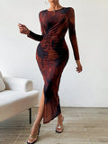  | SHEIN BAE Allover Print Ruched Split Thigh Dress | Dress | Shein | OneHub