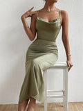  | SHEIN BAE Draped Detail Crisscross Backless Split Hem Cut Out Waist Cami Dress | Dress | Shein | OneHub