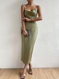  | SHEIN BAE Draped Detail Crisscross Backless Split Hem Cut Out Waist Cami Dress | Dress | Shein | OneHub