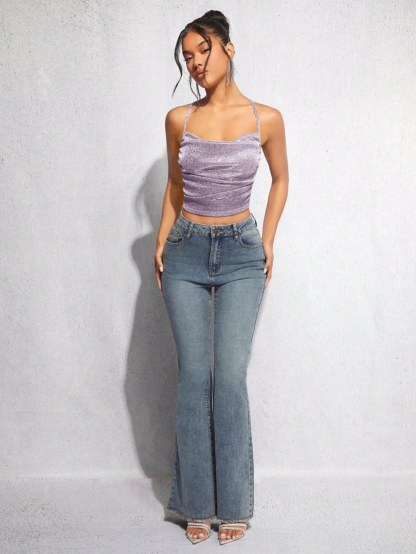  | SHEIN BAE Women's Draped Collar Backless Cami Tank Top | Top | Shein | OneHub