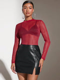  | SHEIN BAE Women's Sheer Mesh Top | Top | Shein | OneHub