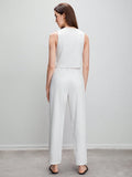  | SHEIN BIZwear Button Front Vest Blazer & Pants Workwear | Blazer | Shein | OneHub