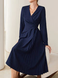  | SHEIN BIZwear Surplice Neck Pleated Hem Dress | Dress | Shein | OneHub