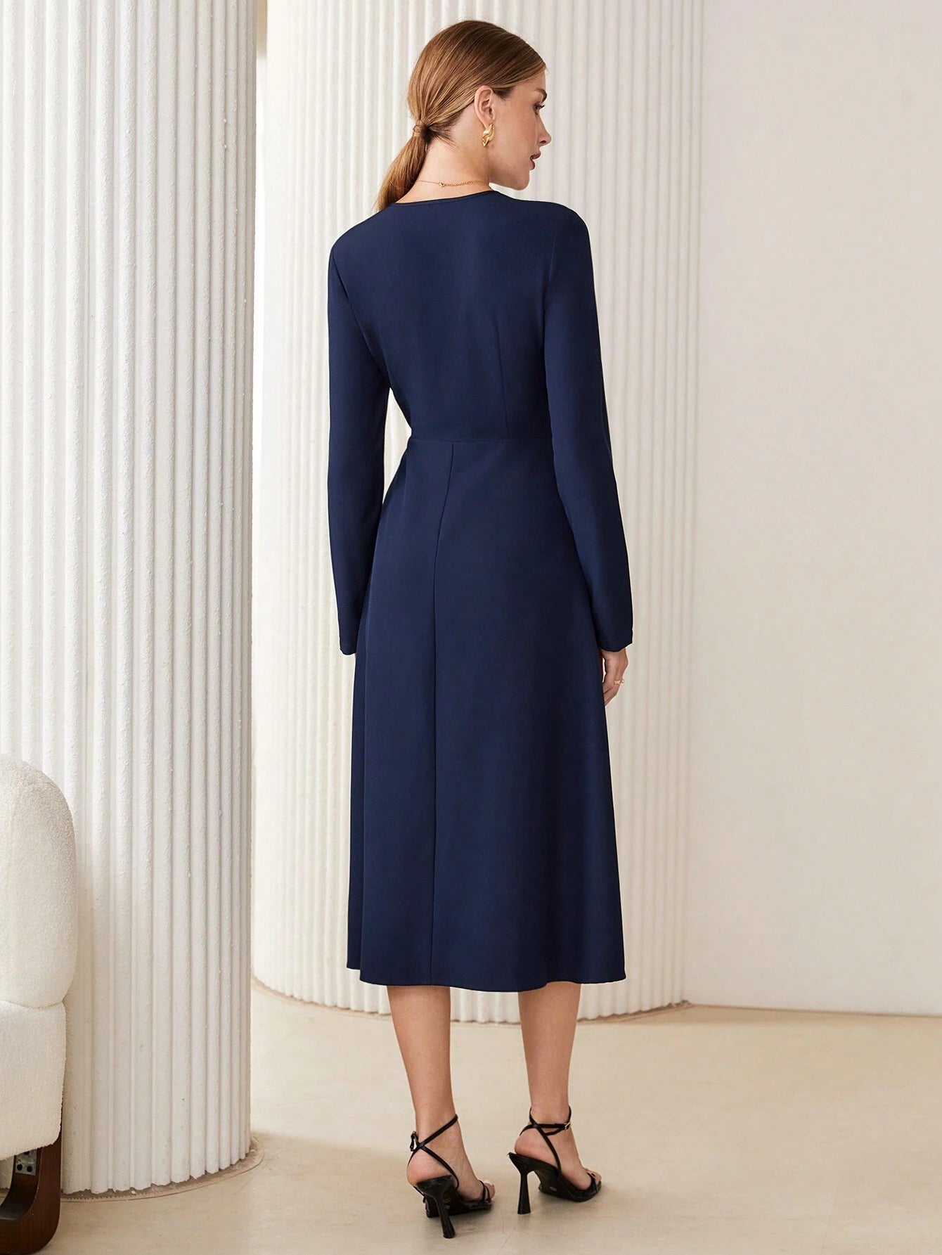  | SHEIN BIZwear Surplice Neck Pleated Hem Dress | Dress | Shein | OneHub