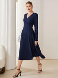  | SHEIN BIZwear Surplice Neck Pleated Hem Dress | Dress | Shein | OneHub