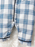  | SHEIN Baby Boy Blue Plaid Cozy Long Sleeve Jumpsuit Pajamas | Bodysuit | Shein | OneHub