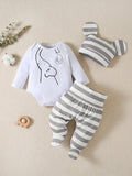  | SHEIN Baby Boy Cartoon Graphic Bodysuit & Striped Footed Pants | Bodysuit | Shein | OneHub