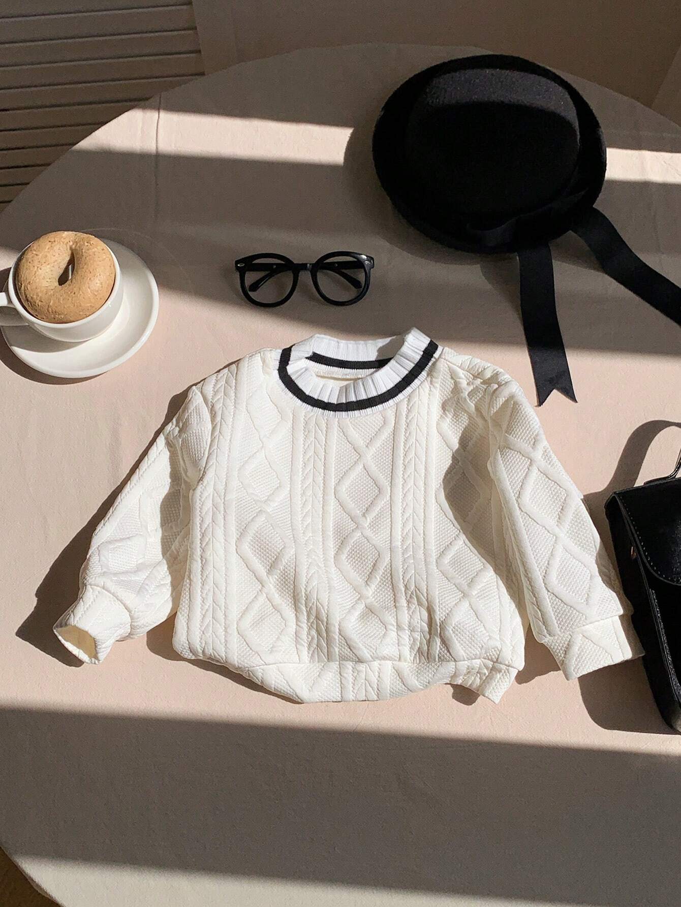  | SHEIN Baby Boy Casual Rhombus Plaid Splice Long Sleeve Sweatshirt, Suitable For Fall And Winter | Dress | Shein | OneHub