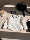  | SHEIN Baby Boy Casual Rhombus Plaid Splice Long Sleeve Sweatshirt, Suitable For Fall And Winter | Dress | Shein | OneHub