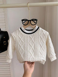  | SHEIN Baby Boy Casual Rhombus Plaid Splice Long Sleeve Sweatshirt, Suitable For Fall And Winter | Dress | Shein | OneHub