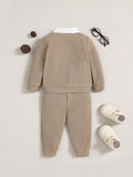  | SHEIN Baby Boy Contrast Collar 2 In1 Sweatshirt & Sweatpants | Dress | Shein | OneHub