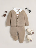  | SHEIN Baby Boy Contrast Collar 2 In1 Sweatshirt & Sweatpants | Dress | Shein | OneHub