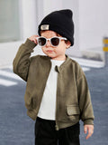 | SHEIN Baby Boy Dark Green Baseball Jacket | Dress | Shein | OneHub