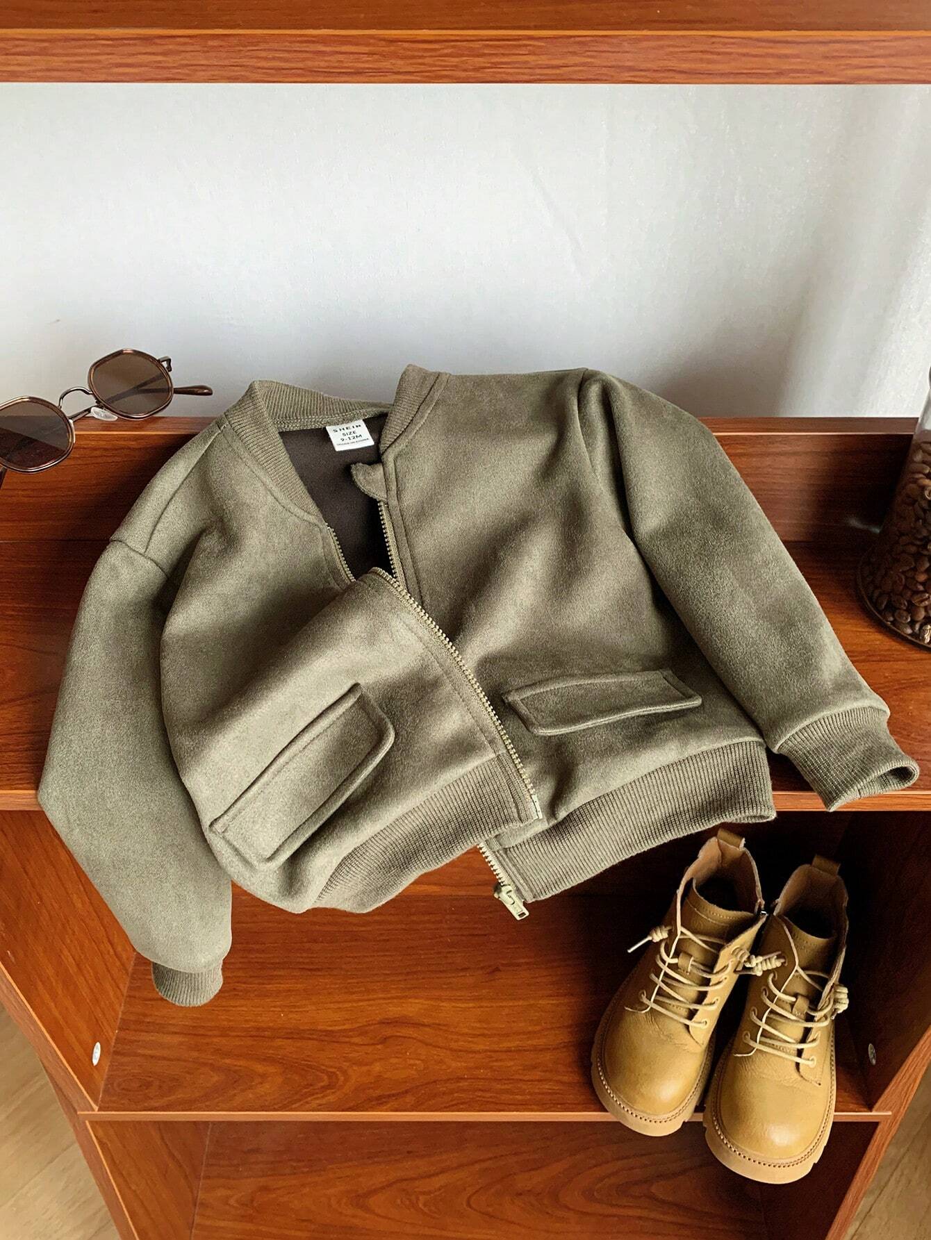  | SHEIN Baby Boy Dark Green Baseball Jacket | Dress | Shein | OneHub