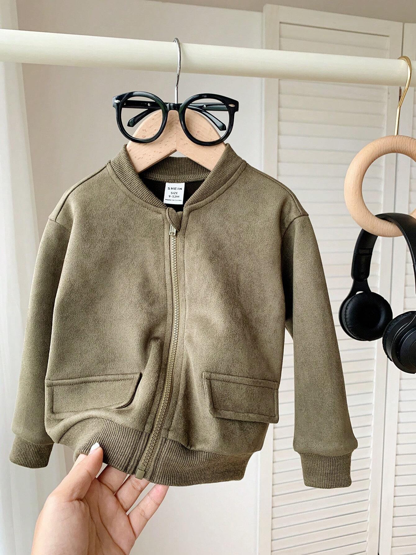  | SHEIN Baby Boy Dark Green Baseball Jacket | Dress | Shein | OneHub