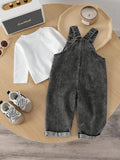  | SHEIN Baby Boy Plain Crew Neck Long Sleeve Top And Overalls 2-Piece Outfit, Casual Clothes | Dress | Shein | OneHub