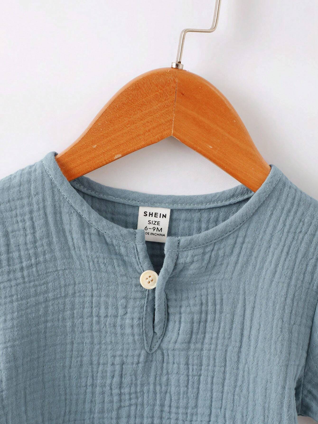  | SHEIN Baby Boy Solid Texture Loose Fit Leisure Suit | Dress | Shein | OneHub