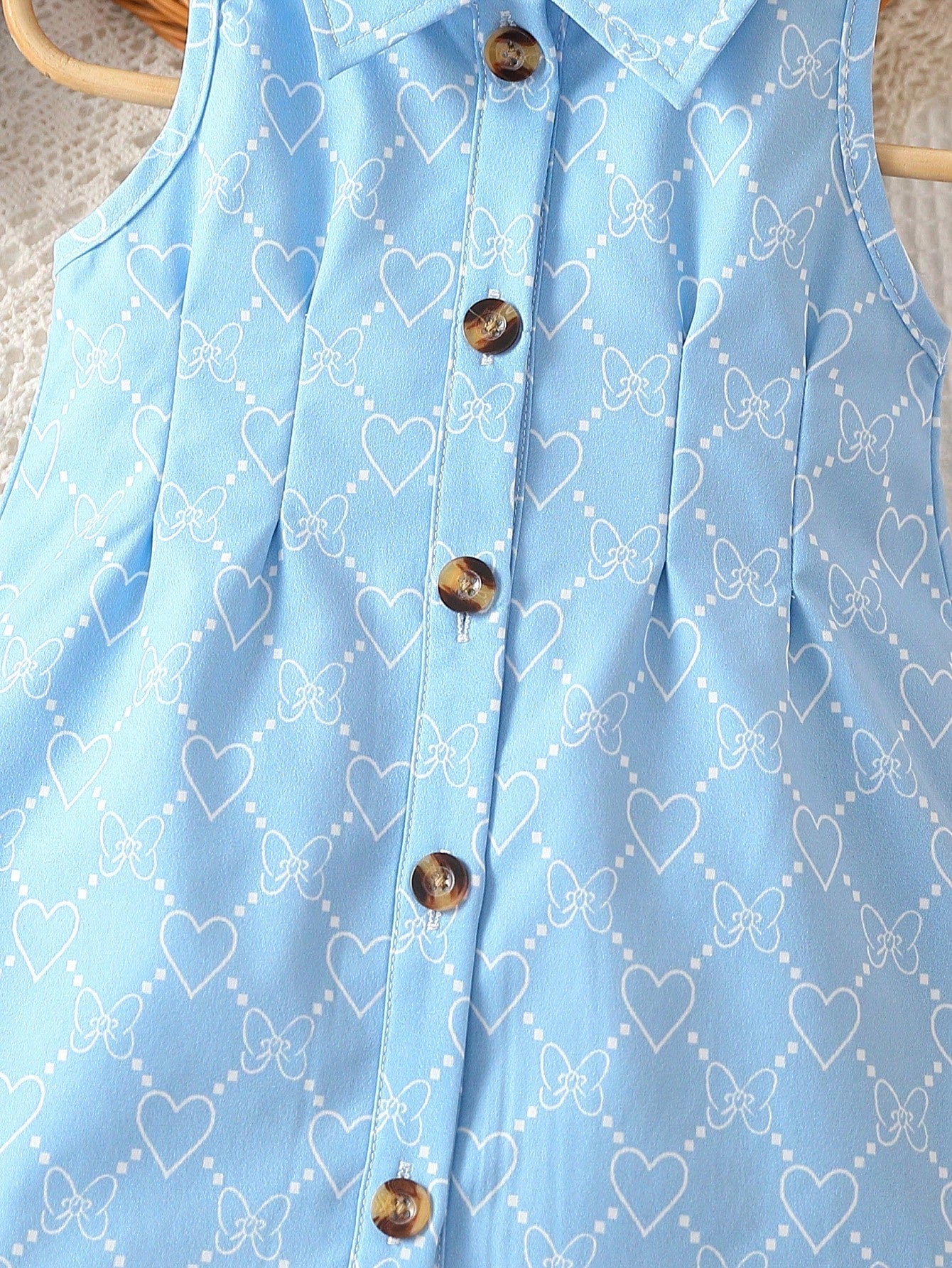  | SHEIN Baby Girl Allover Heart Print Shirt Dress & Hat | Dress | Shein | OneHub