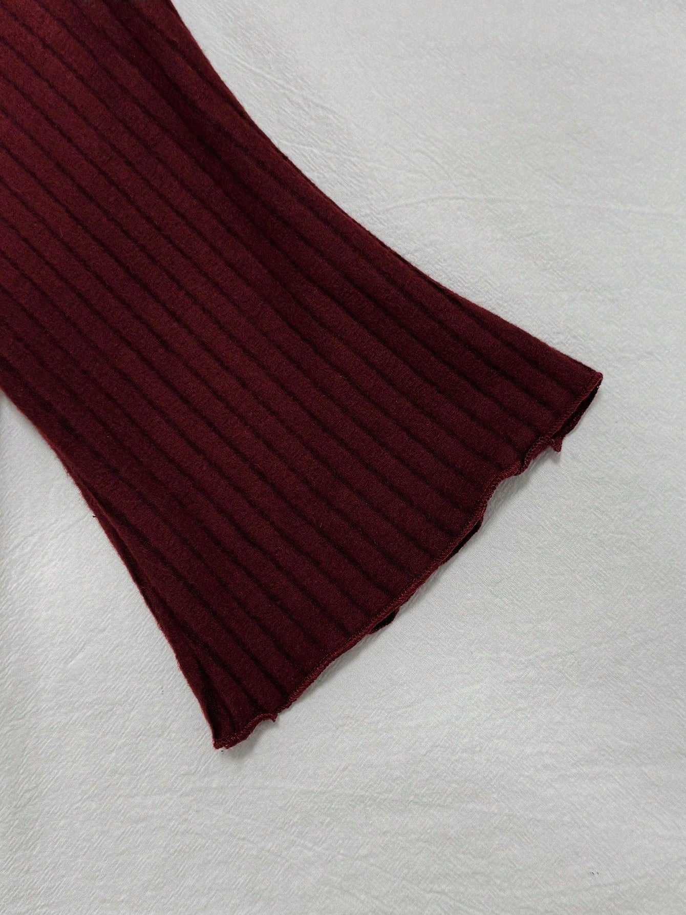 SHEIN Baby Girl Infant Toddler 0-3 Years Casual Daily Versatile Fashion Outerwear High Collar Drop Shoulder Ribbed Knit Long Sleeve Top + Flared Pants Set, Infant Autumn/Winter Clothing, Khaki Fall