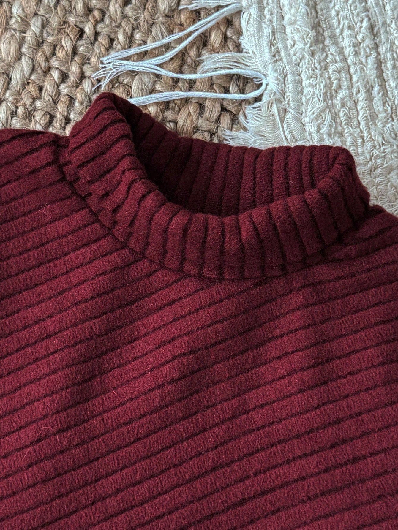 SHEIN Baby Girl Infant Toddler 0-3 Years Casual Daily Versatile Fashion Outerwear High Collar Drop Shoulder Ribbed Knit Long Sleeve Top + Flared Pants Set, Infant Autumn/Winter Clothing, Khaki Fall