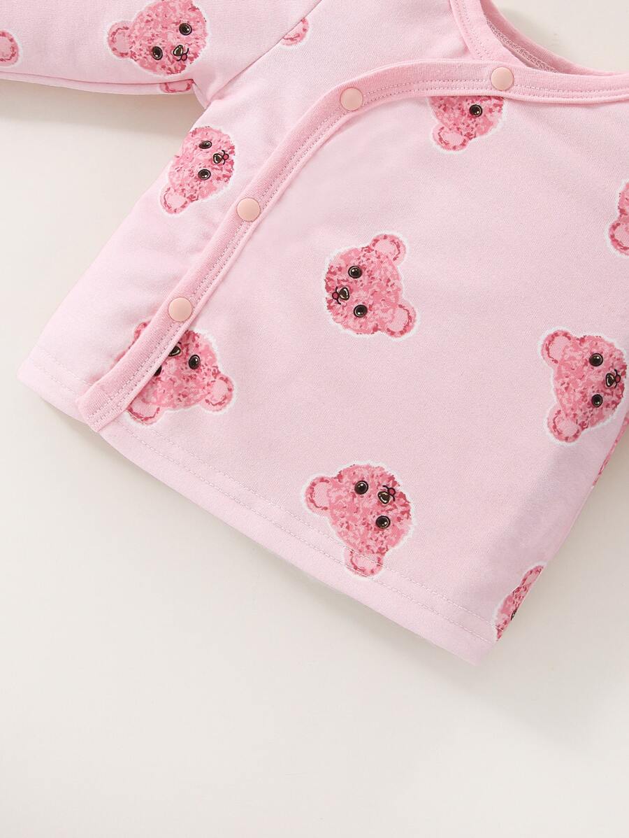  | SHEIN Baby Girl Newborn Cartoon Graphic Tee & Pants & Accessory 3D Ears Hat | Dress | Shein | OneHub