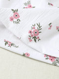  | SHEIN Baby Girl Newborn Ditsy Floral Print Ruffle Trim Top & Shorts | Dress | Shein | OneHub